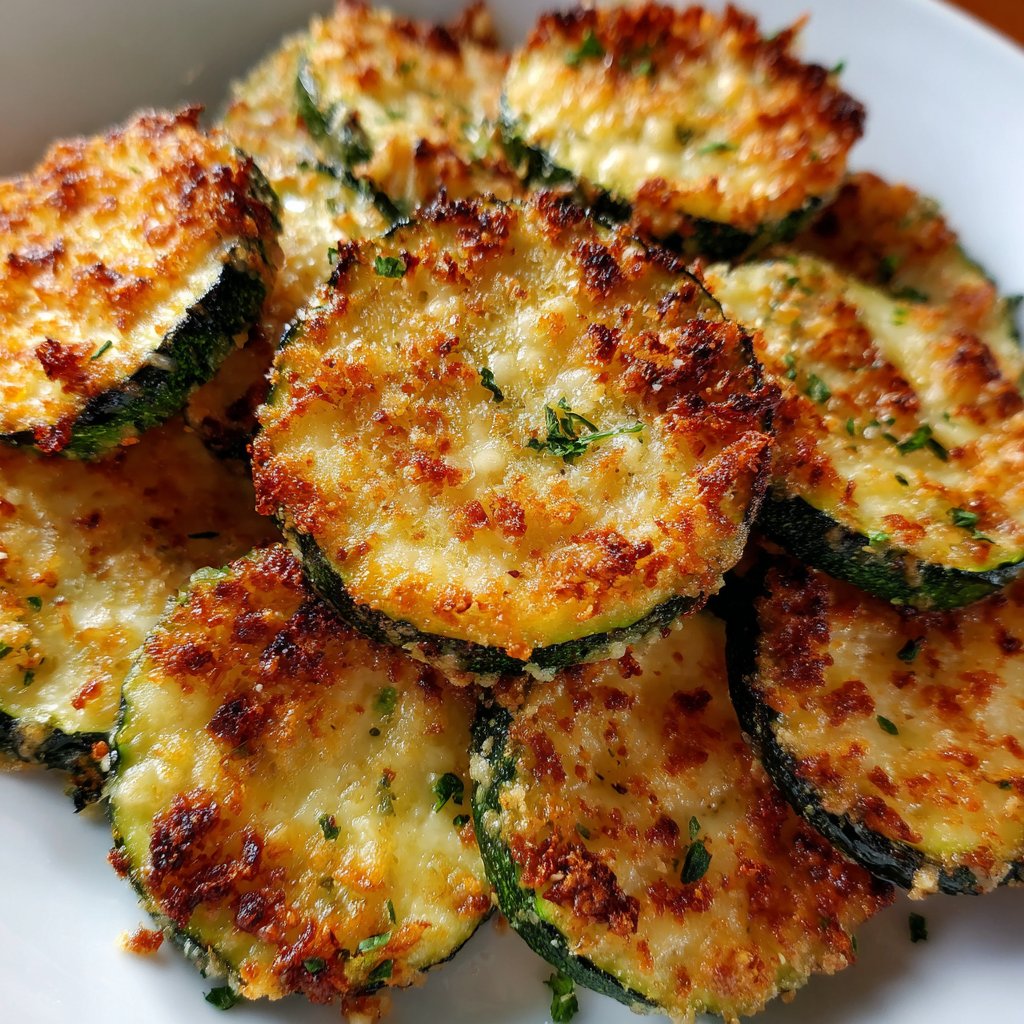 Parmesan Crusted Zucchini Rounds Parmesan Crusted Zucchini Rounds