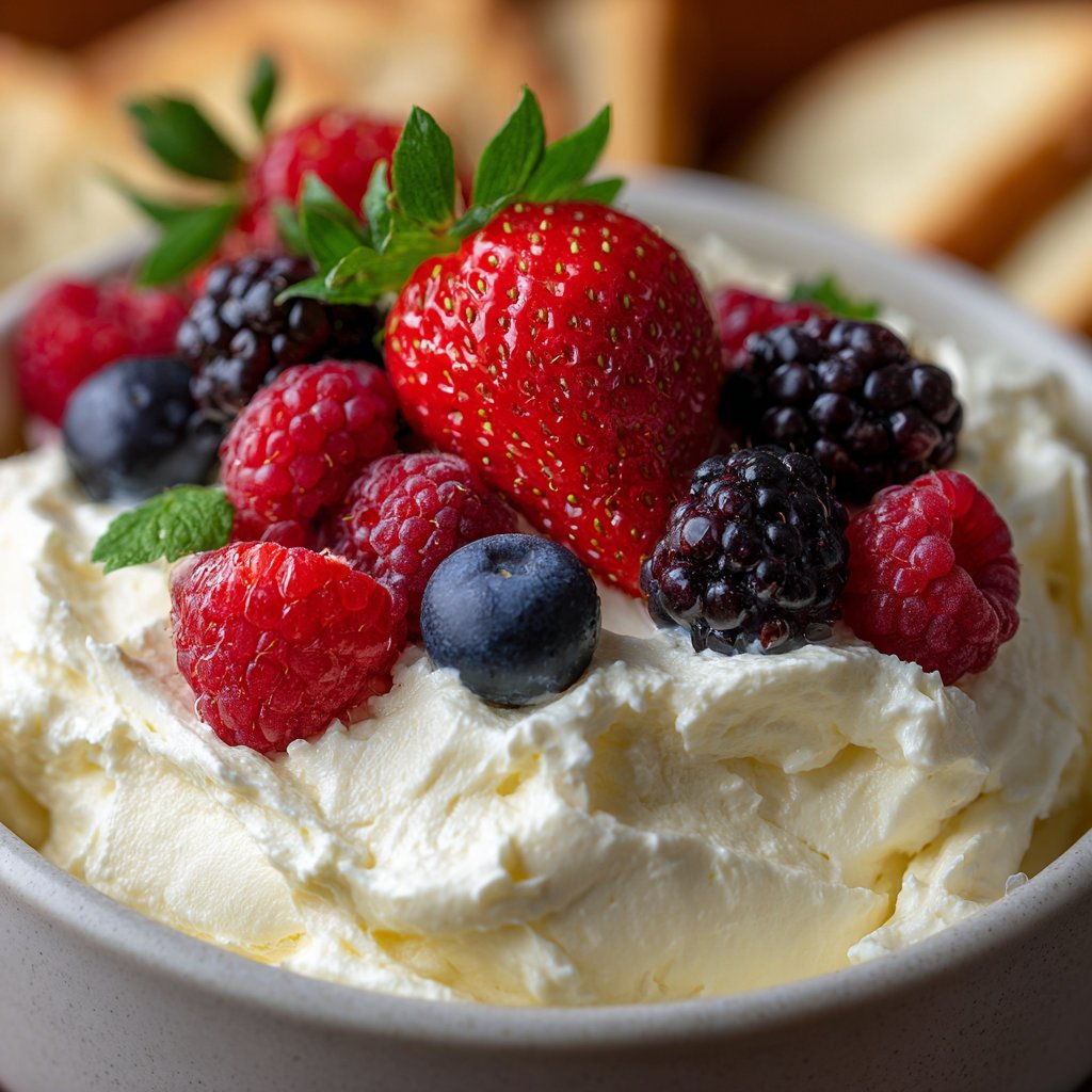 Cream Cheese Fruit Dip with Berries Cream Cheese Fruit Dip with Berries
