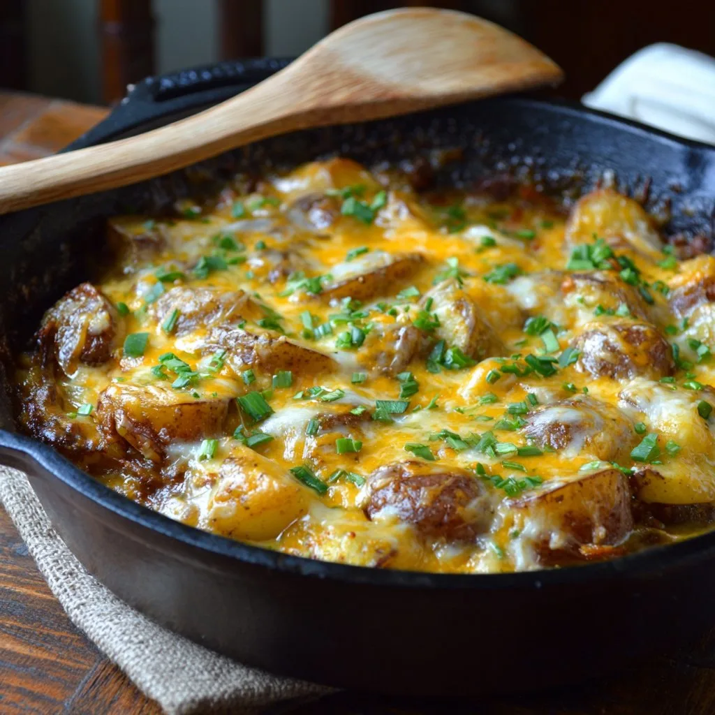 Cheesy Mississippi Mud Potatoes (Baked)