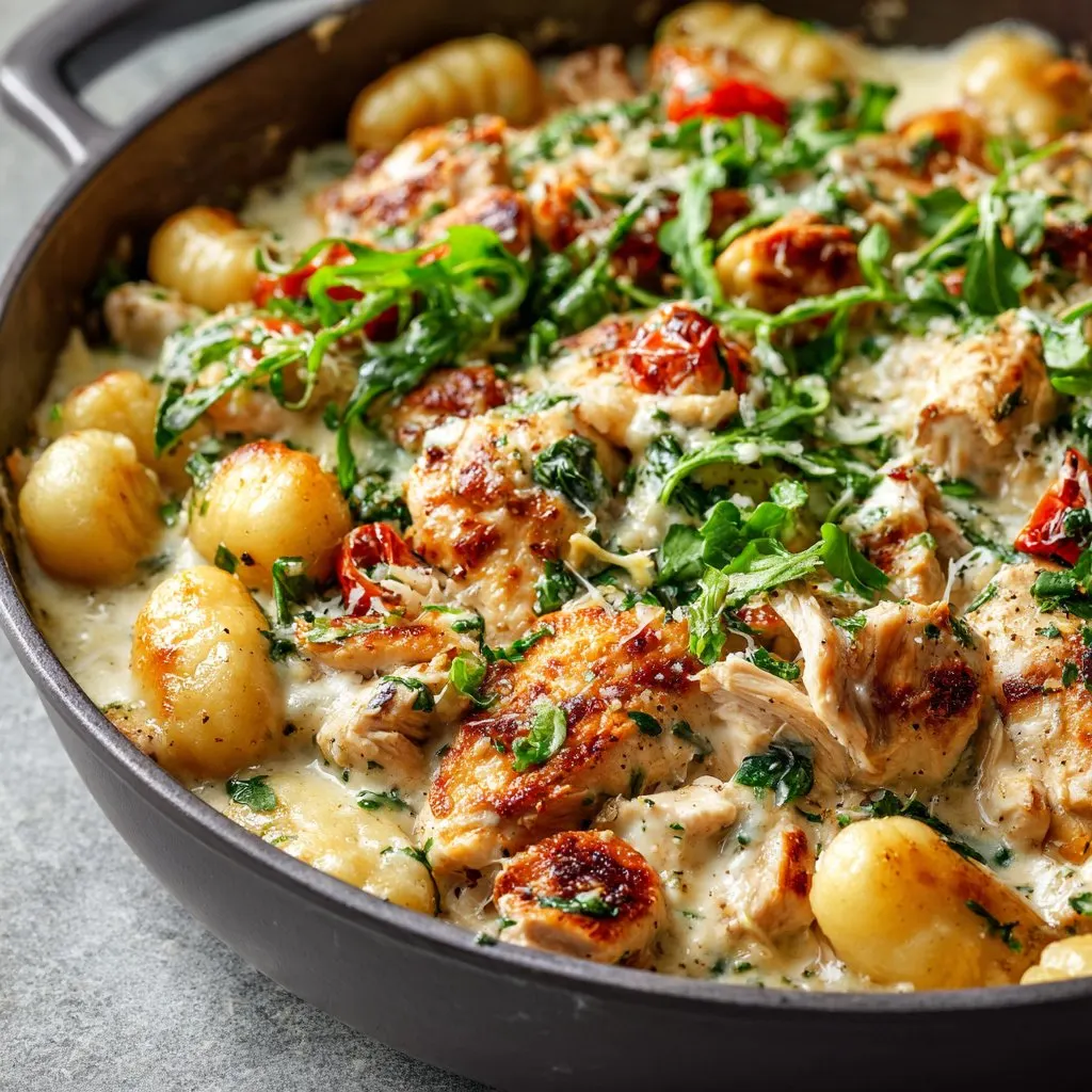 Creamy Asiago Chicken Gnocchi Skillet Creamy Asiago Chicken Gnocchi Skillet