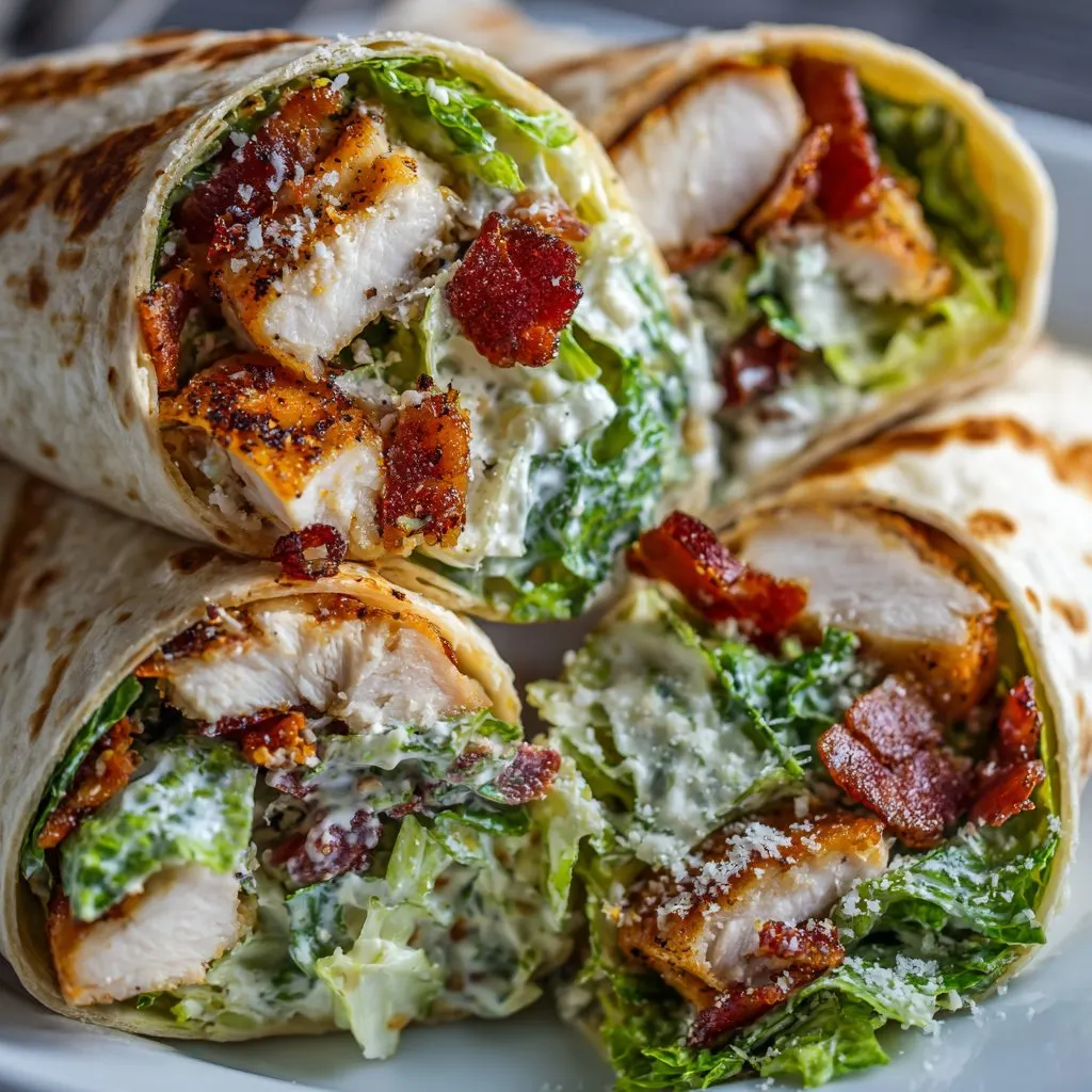 Chicken Caesar Salad Wraps Chicken Caesar Salad Wraps