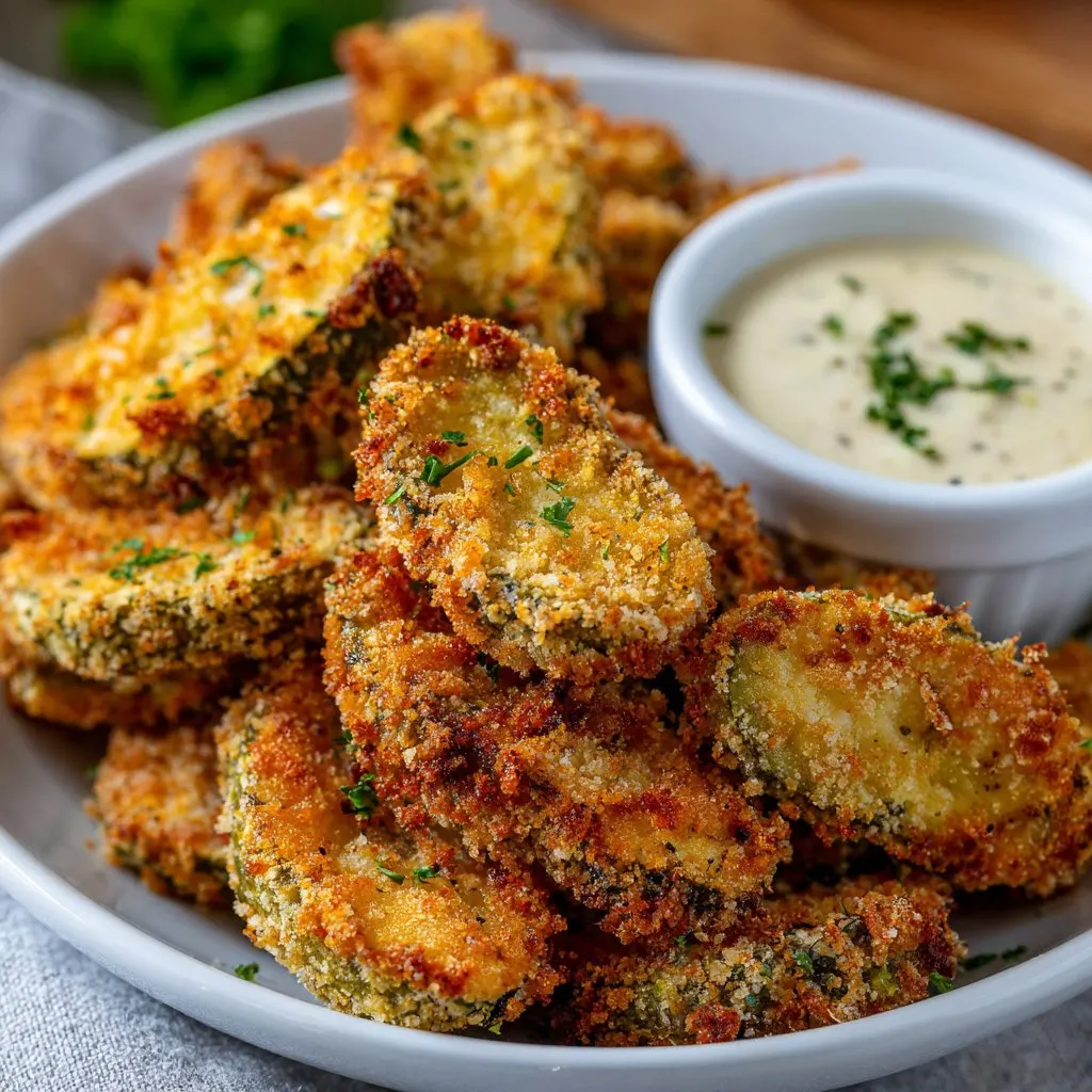 Air Fryer Fried Pickles with Crispy Coating