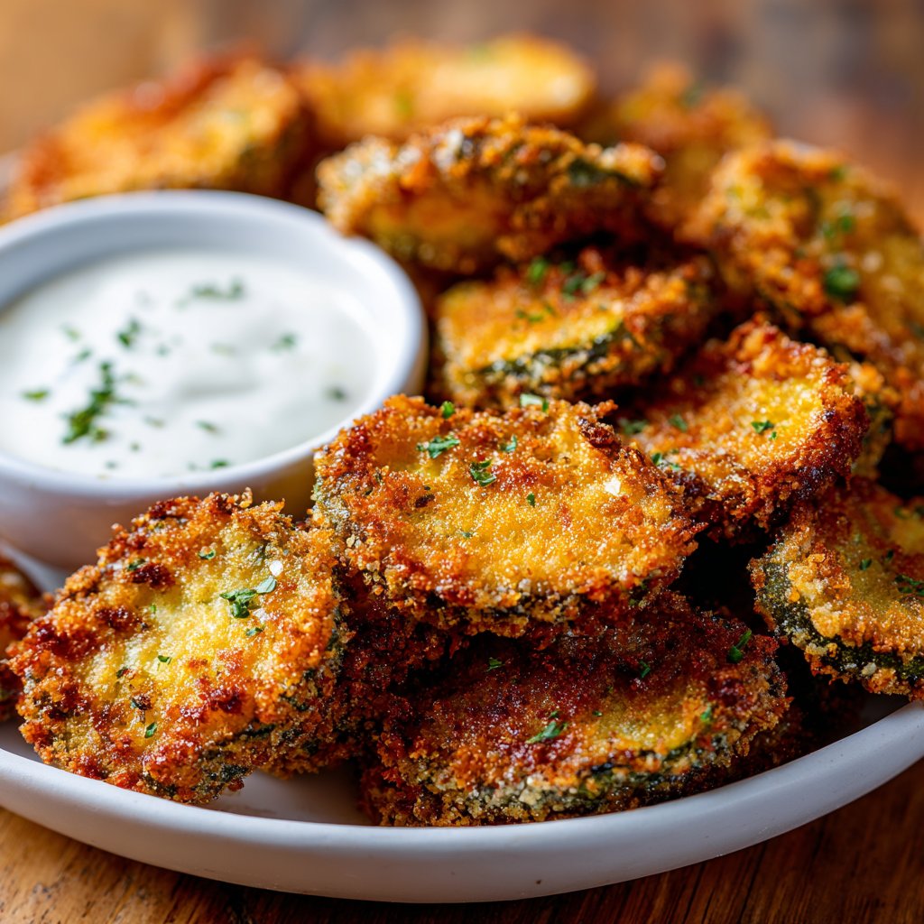Air Fryer Fried Pickles with Crispy Coating Air Fryer Fried Pickles with Crispy Coating