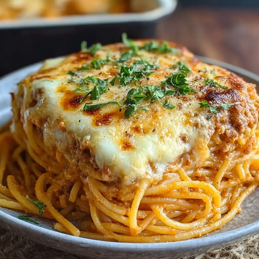 Baked Cream Cheese Spaghetti Casserole Baked Cream Cheese Spaghetti Casserole