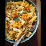 baked feta and butternut squash pasta with sage and garlic
