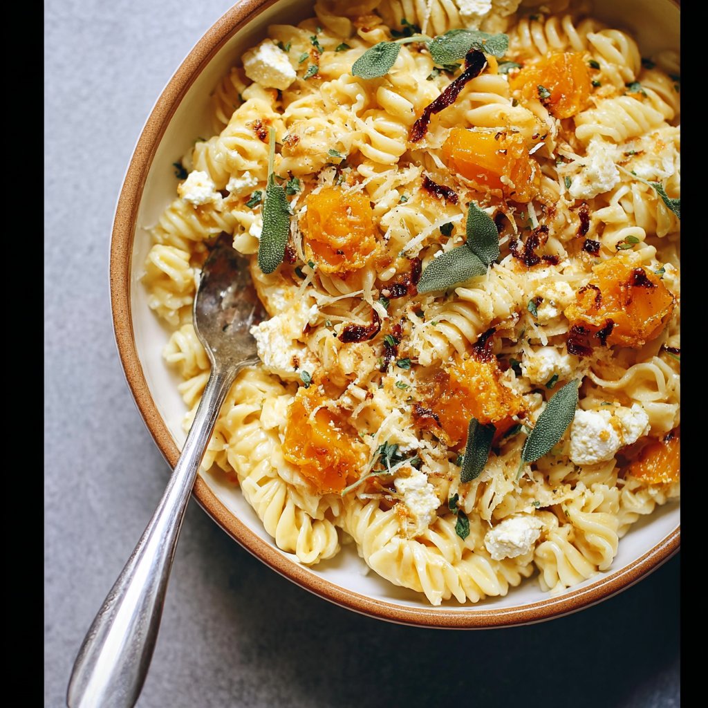 Baked Feta and Butternut Squash Pasta with Sage and Garlic Baked Feta and Butternut Squash Pasta with Sage and Garlic