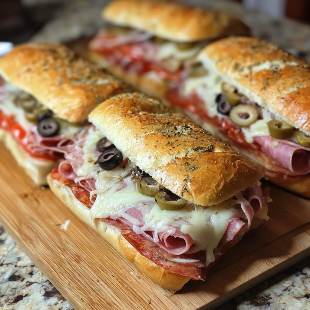 Baked Italian Sub Sandwiches Baked Italian Sub Sandwiches