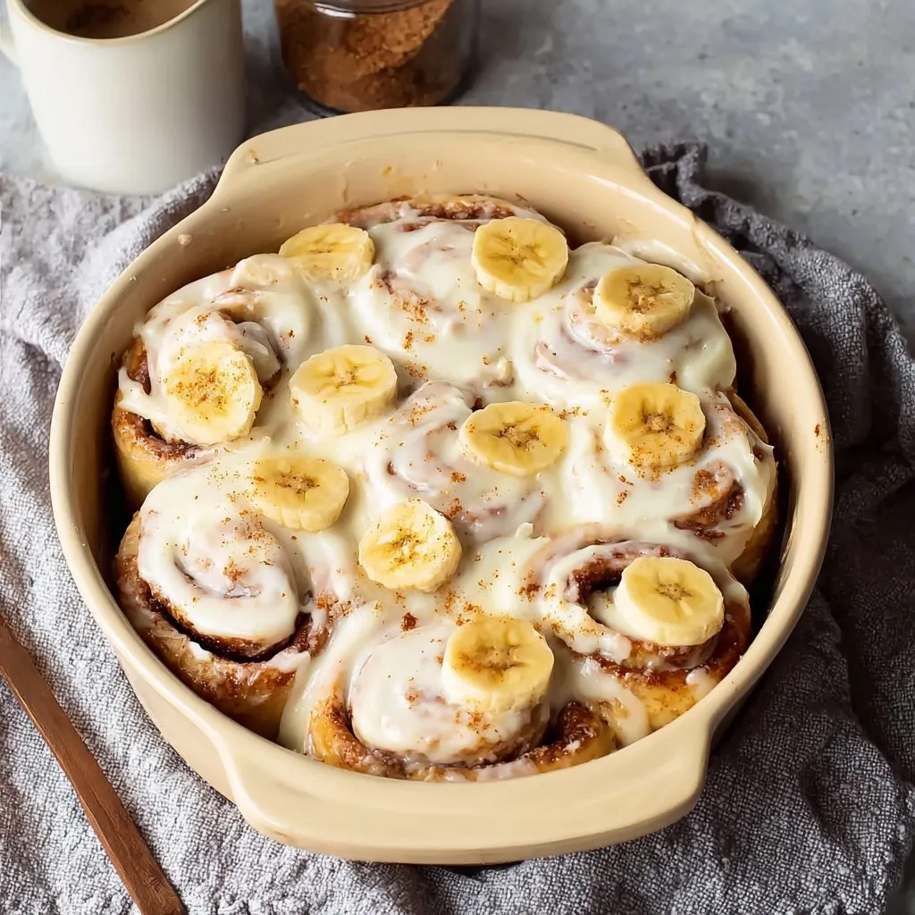 Banana Bread Cinnamon Rolls with Cream Cheese Frosting Banana Bread Cinnamon Rolls with Cream Cheese Frosting