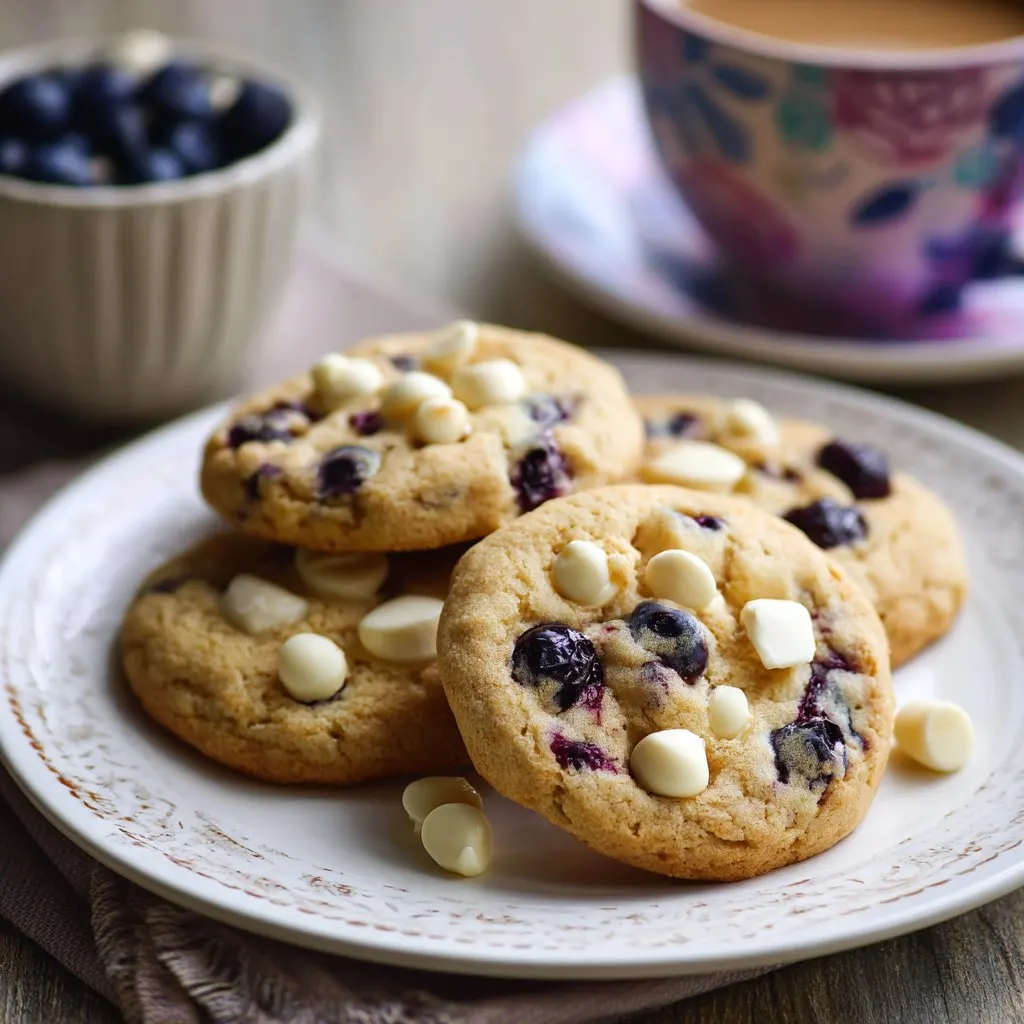 Blueberry White Chocolate Chip Cookies Blueberry White Chocolate Chip Cookies