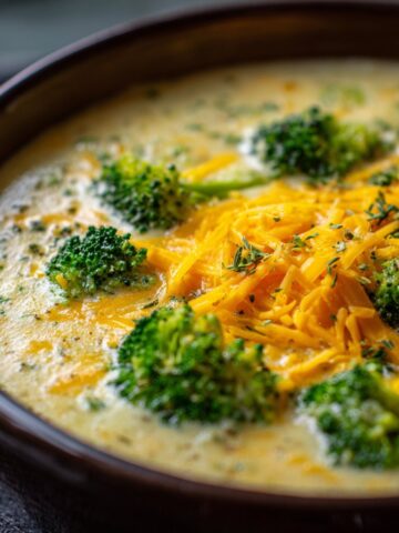 Broccoli Cheese Soup with Sharp Cheddar
