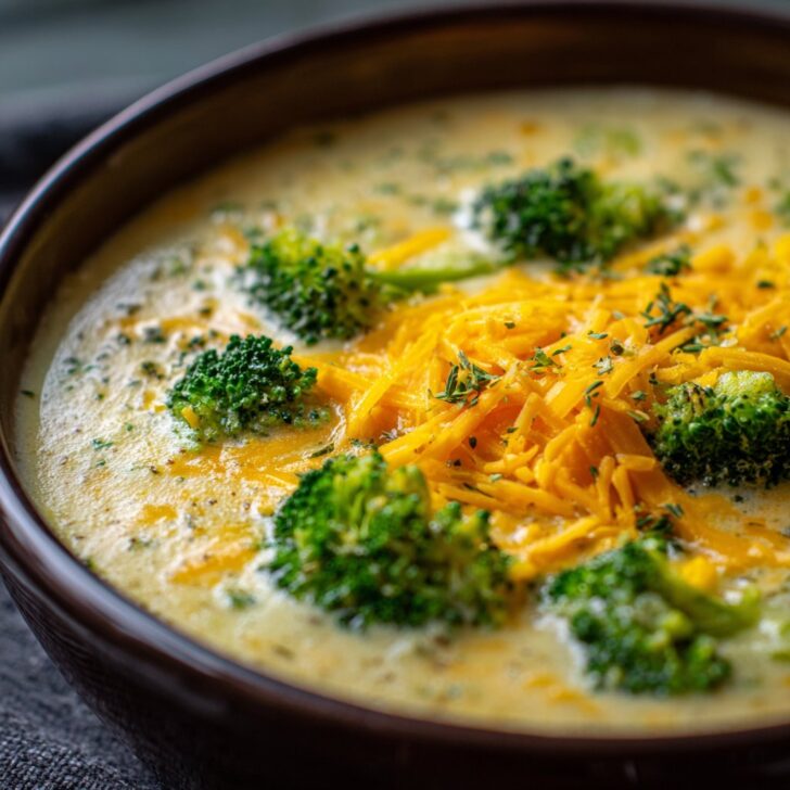 Broccoli Cheese Soup with Sharp Cheddar