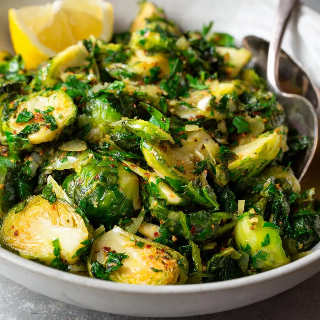 Brussels Sprouts with Garlic and Lemon