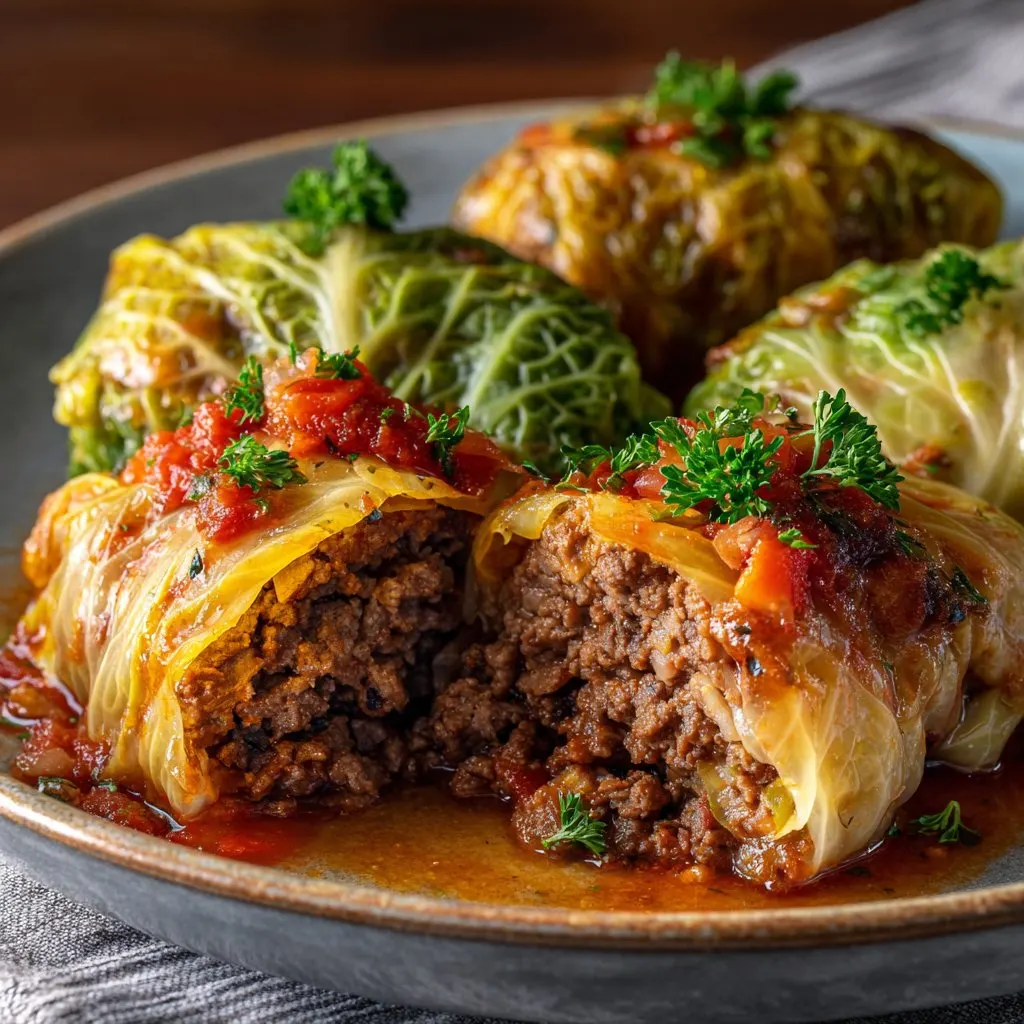 Cabbage Rolls with Ground Beef Filling Cabbage Rolls with Ground Beef Filling