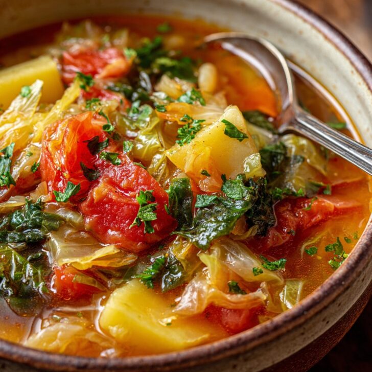 Cabbage Soup with Tomatoes and Potatoes