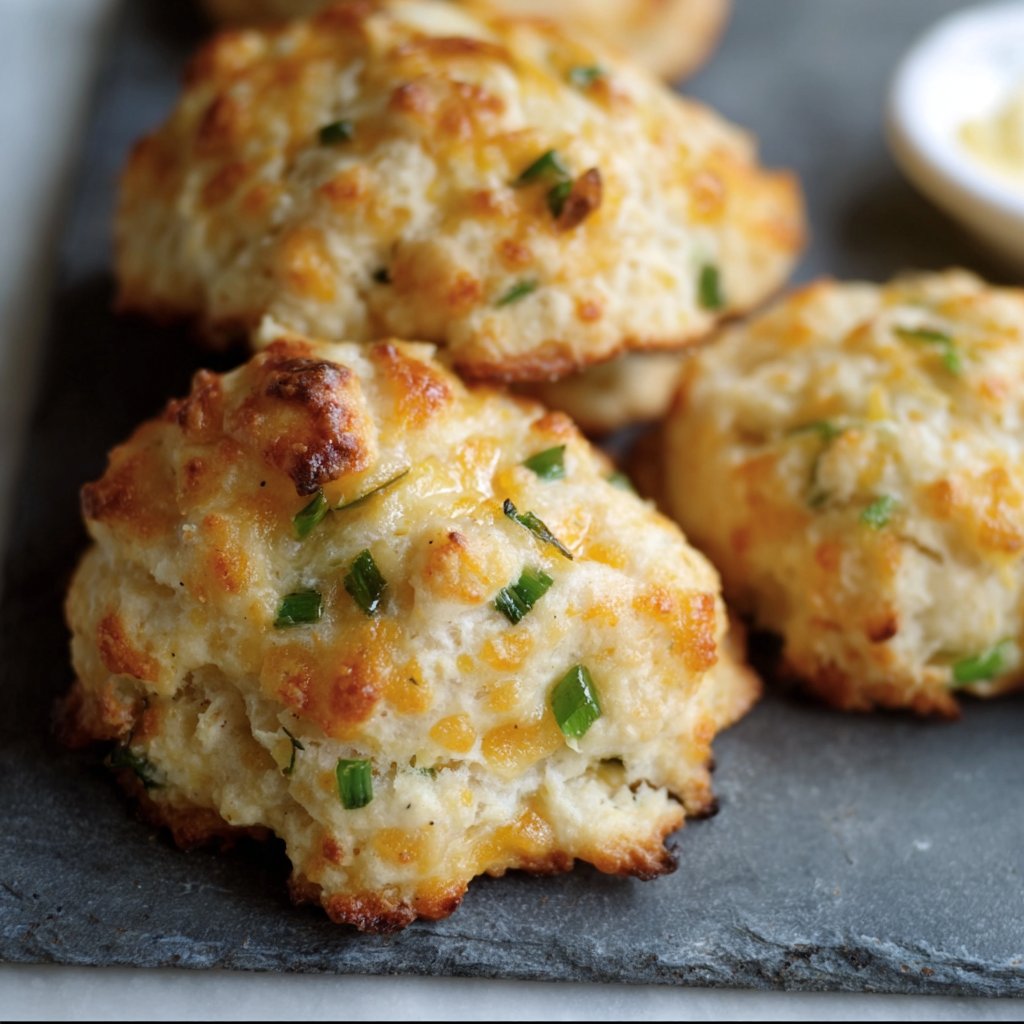 Cheddar and Green Onion Buttermilk Drop Biscuits
