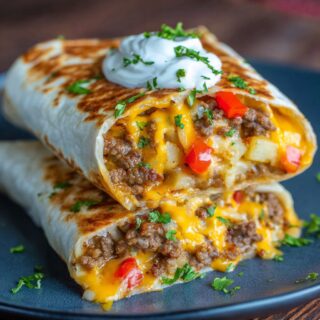cheesy beef potato burritos recipe