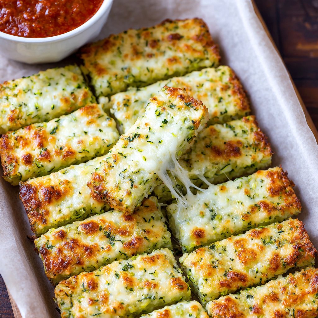Cheesy Zucchini Breadsticks