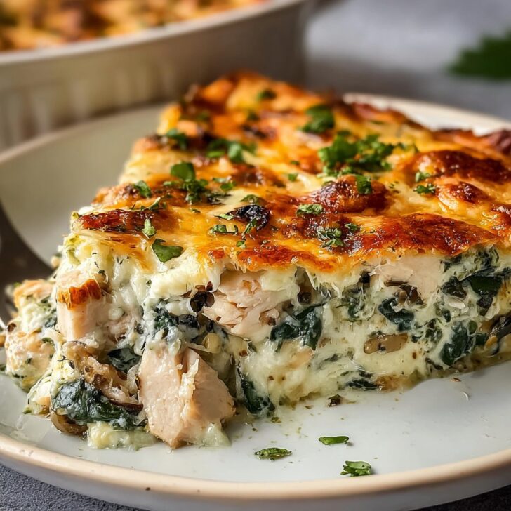 Chicken and Spinach Casserole with Cream Cheese