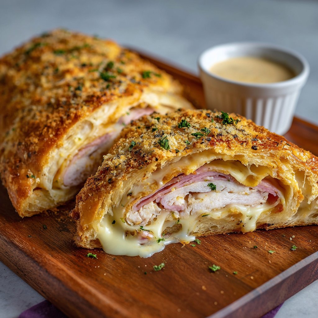 Chicken Cordon Bleu Stromboli Recipe Chicken Cordon Bleu Stromboli Recipe