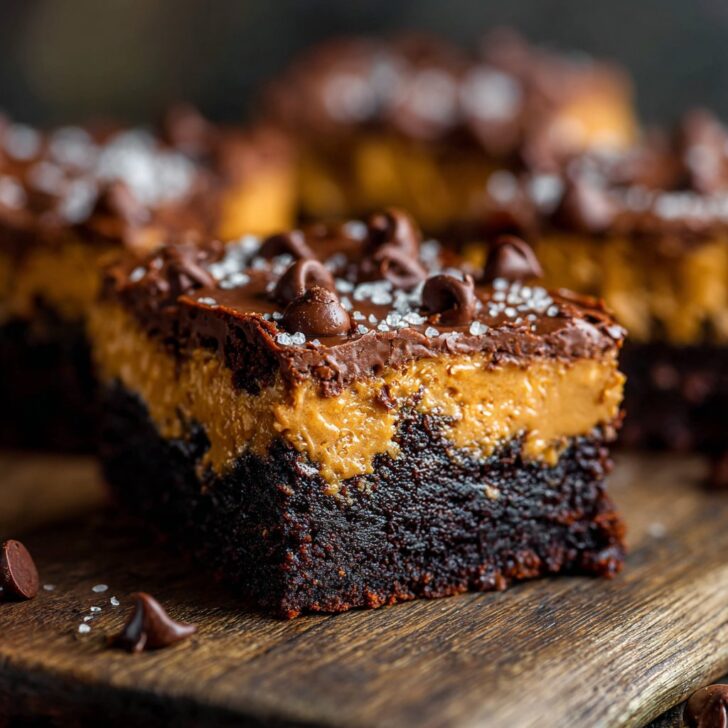 Chocolate Pumpkin Brownies with Fudge Top