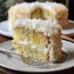 coconut cake with pineapple filling