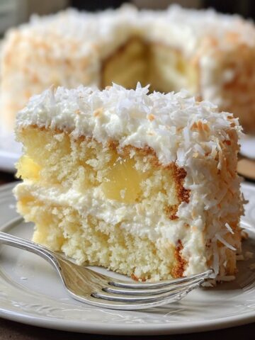 Coconut Cake with Pineapple Filling