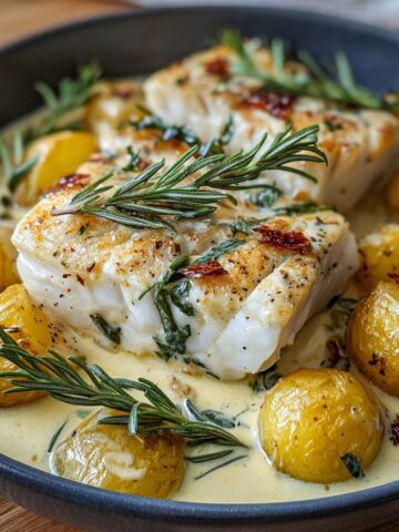 Cod & Potatoes in Rosemary Cream Sauce