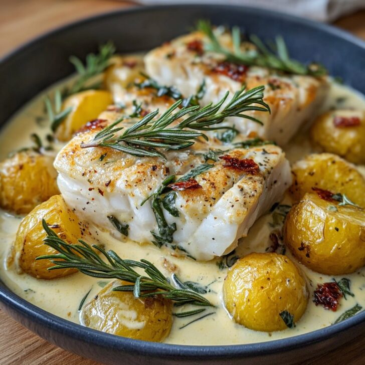Cod & Potatoes in Rosemary Cream Sauce