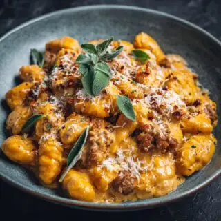 creamy butternut squash gnocchi with sausage recipe