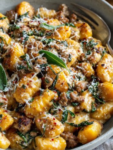 Creamy Butternut Squash Gnocchi with Sausage