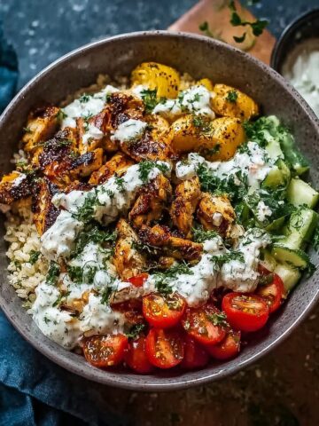 Creamy Chicken Bowls with Feta Sauce