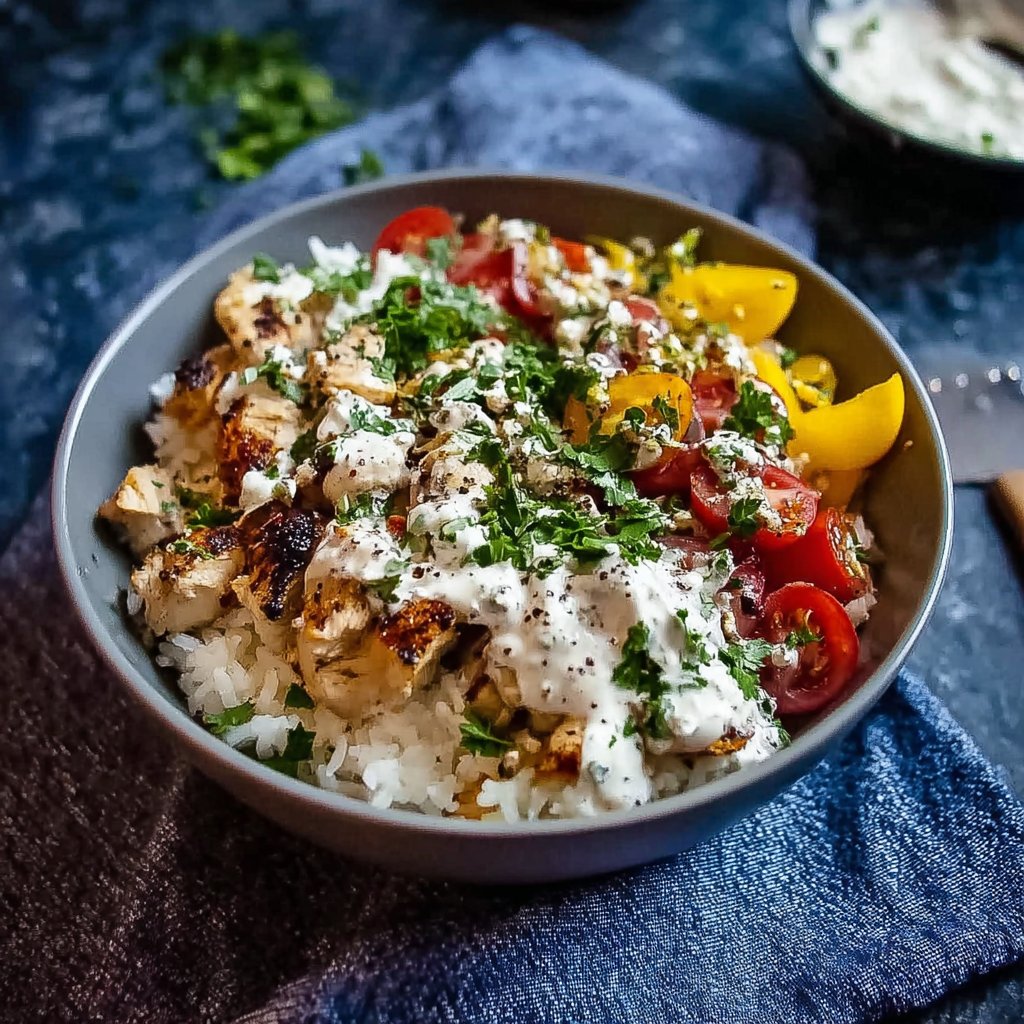 Creamy Chicken Bowls with Feta Sauce