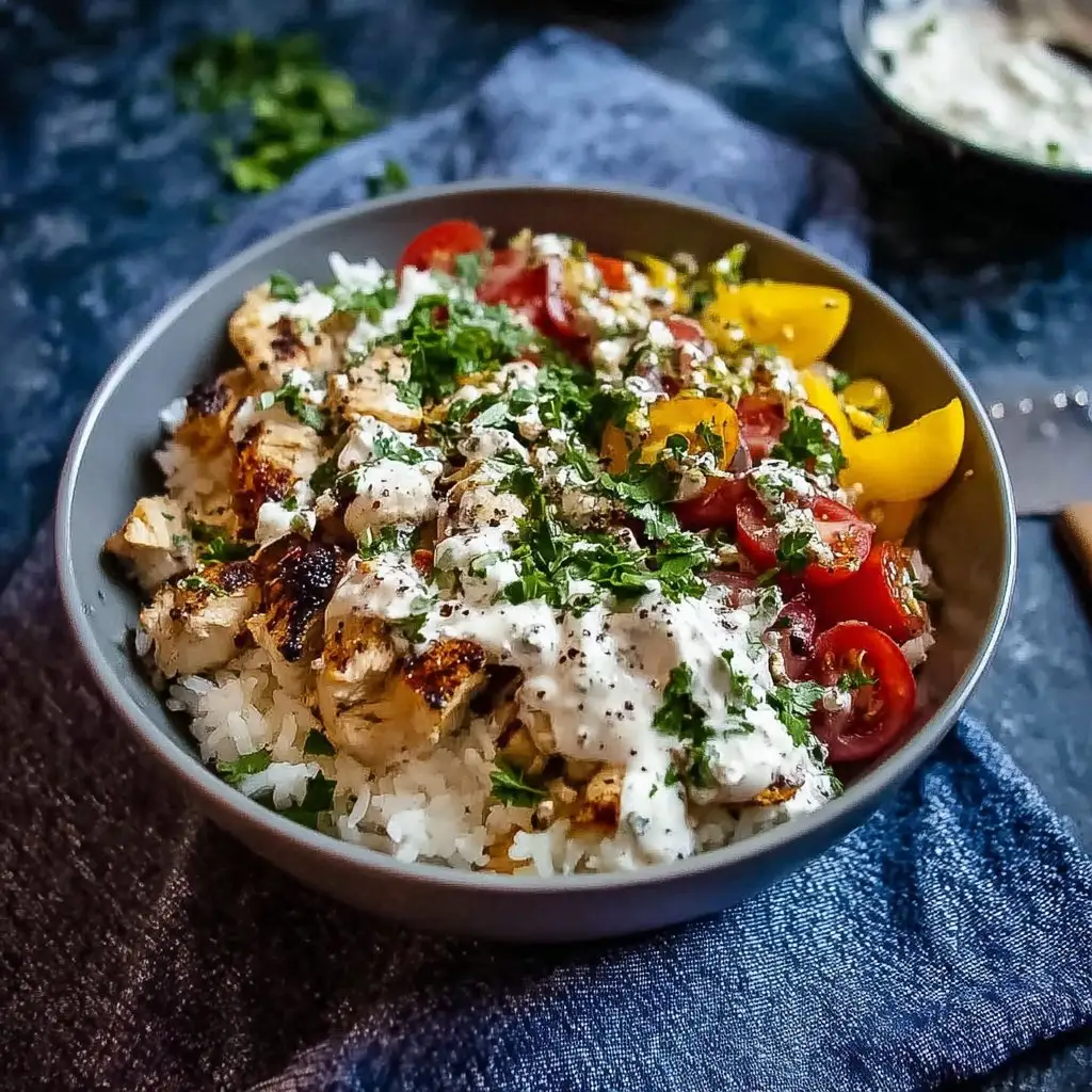 Creamy Chicken Bowls with Feta Sauce Creamy Chicken Bowls with Feta Sauce