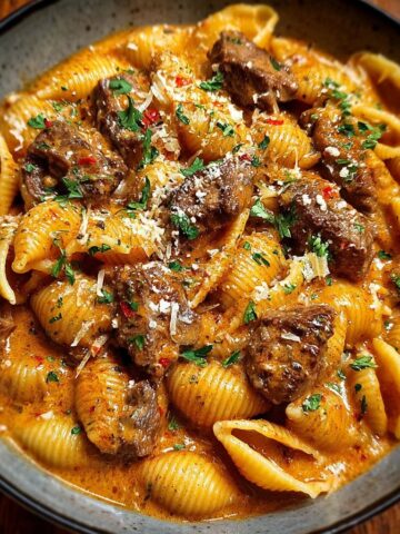 Creamy Paprika Steak Shells