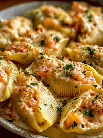 Creamy Seafood Stuffed Shells recipe