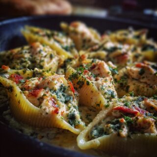 creamy seafood stuffed shells