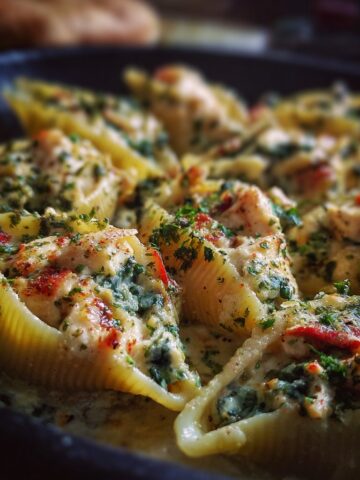 Creamy Seafood Stuffed Shells