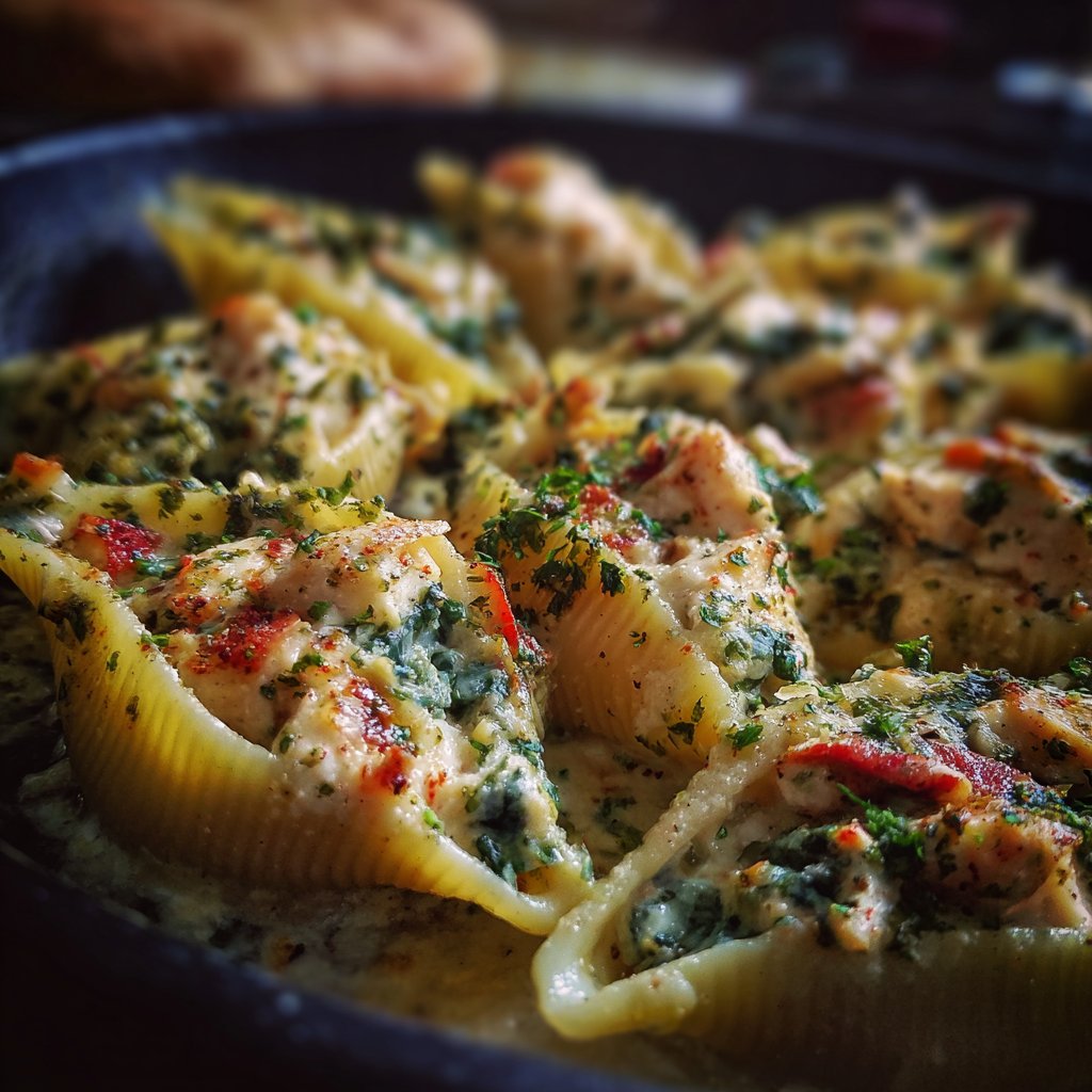 Creamy Seafood Stuffed Shells