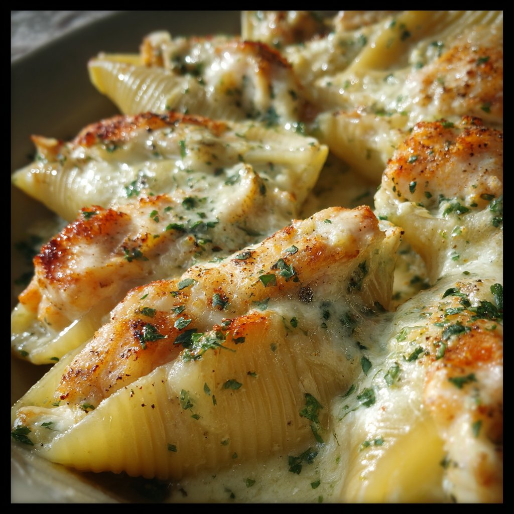 Creamy Seafood Stuffed Shells