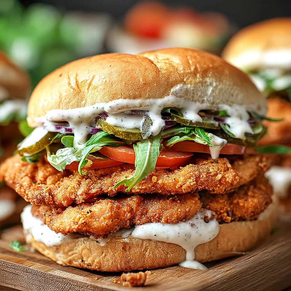 Crispy Chicken Sandwich with Garlic Mayo Recipe Crispy Chicken Sandwich with Garlic Mayo Recipe