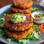 crispy sweet potato red lentil patties