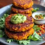 crispy sweet potato red lentil patties
