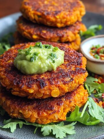 CRISPY SWEET POTATO & RED LENTIL PATTIES