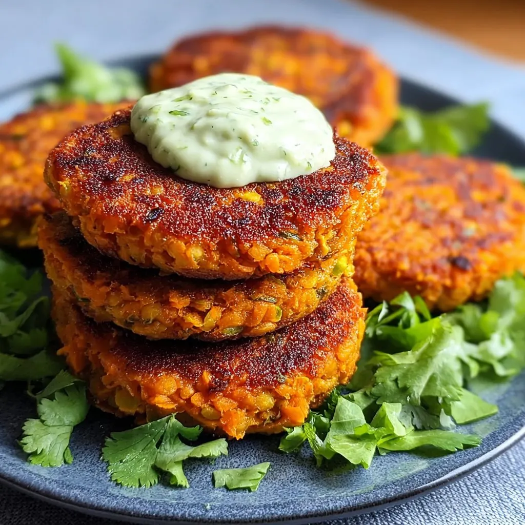 CRISPY SWEET POTATO & RED LENTIL PATTIES CRISPY SWEET POTATO & RED LENTIL PATTIES