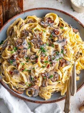 Date Night Mushroom Fettuccine Alfredo