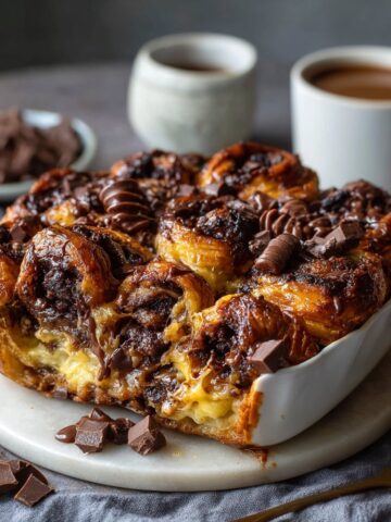 Decadent Chocolate Croissant Breakfast Bake