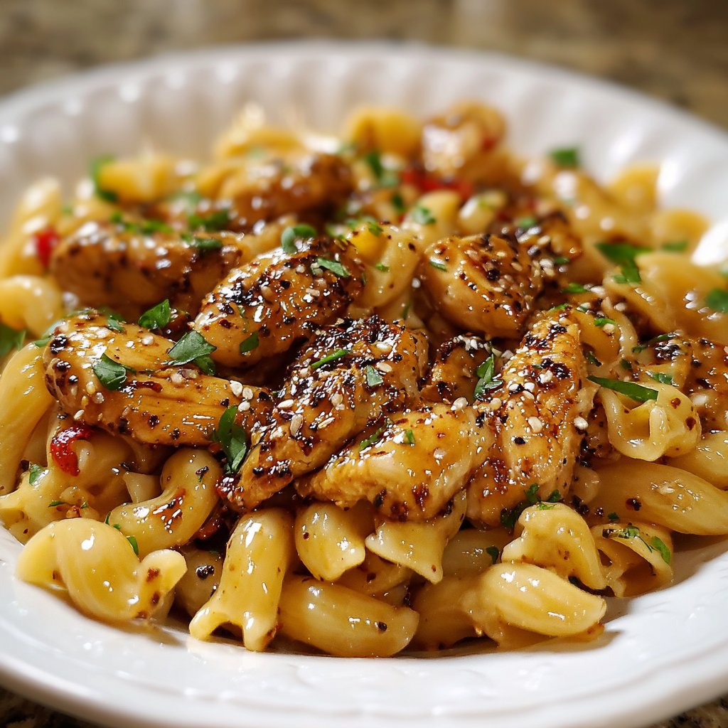 Easy Honey Pepper Chicken Pasta Recipe