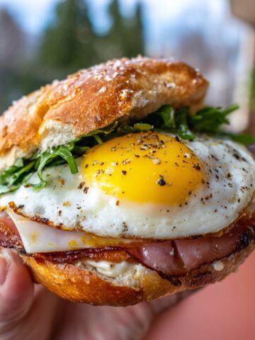 Egg and Ham Breakfast Sandwich