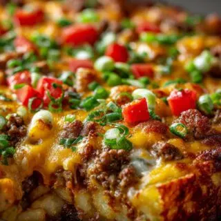 french fry cheeseburger casserole bake