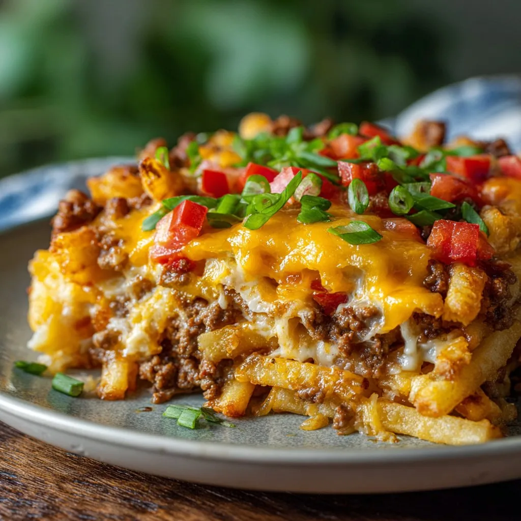 French Fry Cheeseburger Casserole Bake French Fry Cheeseburger Casserole Bake